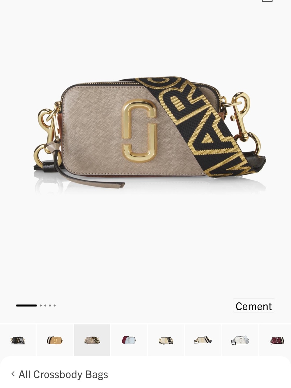 Marc Jacobs Snapshot Crossbody Gold Strap
